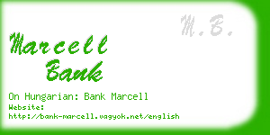 marcell bank business card